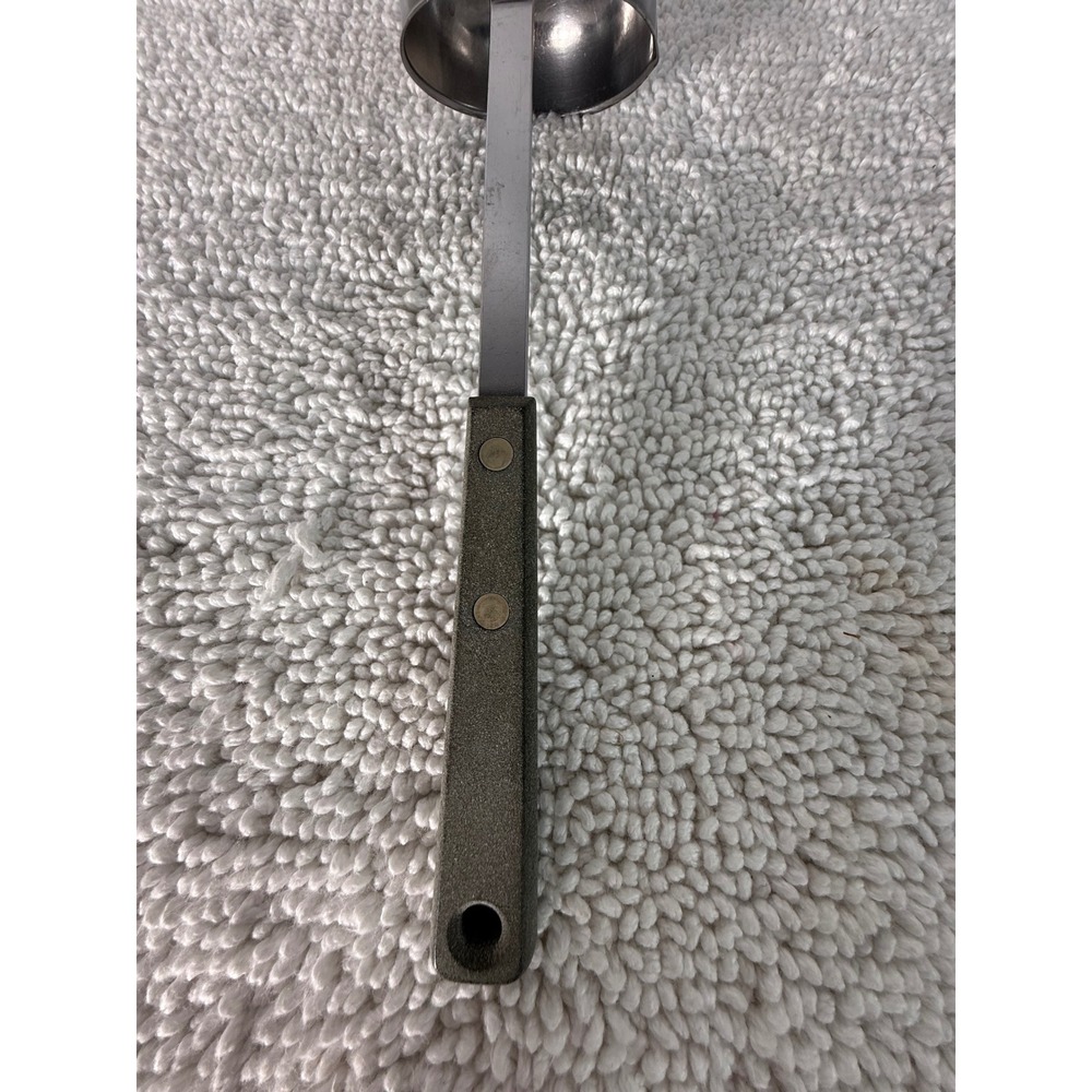 Vintage Ekco Forge Stainless Steel Ladle with Pour Spout USA Made Silver Grey - Picture 3 of 9